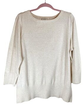 LOFT OUTLET Oatmeal Tunic Sweater XL